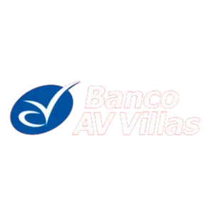 Logo Banco Av villas blanco, sin fondo