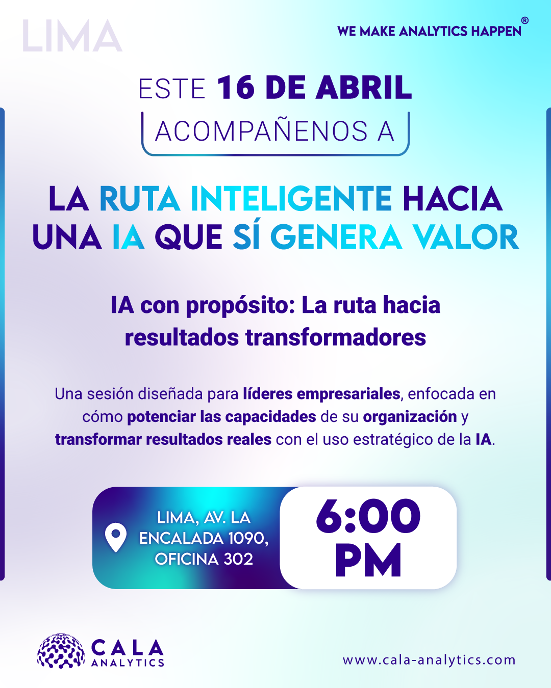 Próximo Evento Perú - CALA Analytics